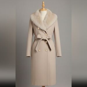 (🔥NWT‼️)- L-XL ✨GORGEOUS Beige Wool Coat✨
